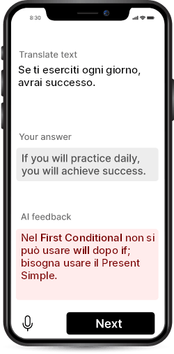 Trainer di grammatica inglese